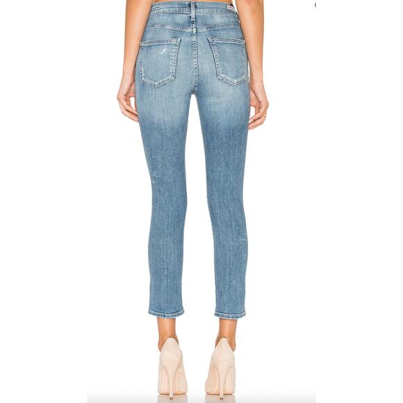 Citizens of Humanity Rocket High Rise Crop Skinny jeans in Distressed Fizzle 24 - Picture 3 of 16